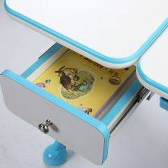 Парта-трансформер Amare II Blue с надстройкой и выдвижным ящиком в Карталах - kartaly.mebel24.online | фото 5