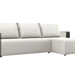 Диван угловой Алиса 3 Savana Milk Teos Black в Карталах - kartaly.mebel24.online | фото