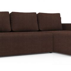 Диван угловой Алиса 3 Shaggy CHOCOLATE - TEOS BLACK в Карталах - kartaly.mebel24.online | фото