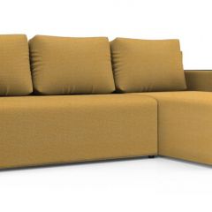 Диван угловой Алиса 3 Shaggy MUSTARD - TEOS BLACK в Карталах - kartaly.mebel24.online | фото