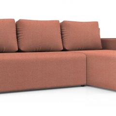 Диван угловой Алиса 3 Shaggy SALMON - TEOS BLACK в Карталах - kartaly.mebel24.online | фото