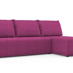 Диван угловой Алиса Shaggy FUCHSIA без подлокотников в Карталах - kartaly.mebel24.online | фото