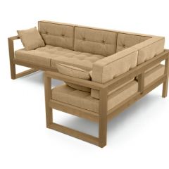 Диван угловой Д-4 Правый (Беж/Холодный серый) в Карталах - kartaly.mebel24.online | фото 2