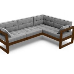 Диван угловой Д-4 Правый (Серебристо-серый/Темный дуб) в Карталах - kartaly.mebel24.online | фото