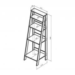 Этажерка лофт (белый) в Карталах - kartaly.mebel24.online | фото 3