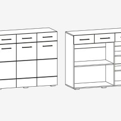 Фиеста №13 Комод глухой (Венге/Белый глянец) в Карталах - kartaly.mebel24.online | фото