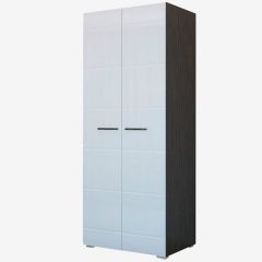 Фиеста №3 Шкаф с полками (Венге/Белый глянец) в Карталах - kartaly.mebel24.online | фото