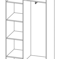 Гостиная Дарья Шкаф (Дуб Вотан/Белый глянец) в Карталах - kartaly.mebel24.online | фото 4