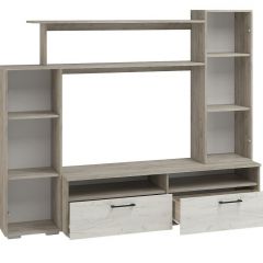 Гостиная Эмма МИНИ (Дуб Крафт серый/белый) в Карталах - kartaly.mebel24.online | фото 2