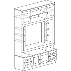 Гостиная Инна 4 Денвер темный в Карталах - kartaly.mebel24.online | фото 3