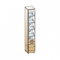 Гостиная Камелия Композиция 1 (Гикори Джексон темный) в Карталах - kartaly.mebel24.online | фото 3