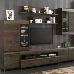 Гостиная Камелия Композиция 4 (Гикори Джексон темный) в Карталах - kartaly.mebel24.online | фото 9