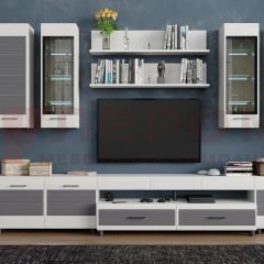 Гостиная Камелия Композиция 9 (Снежный ясень - серый) в Карталах - kartaly.mebel24.online | фото