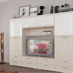 Гостиная ЛОТОС (модульная) Бодега белая в Карталах - kartaly.mebel24.online | фото 5