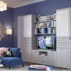 Гостиная ЛОТОС (модульная) Бодега белая в Карталах - kartaly.mebel24.online | фото 7