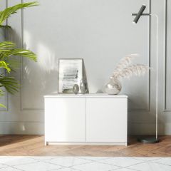 МОРИ Гостиная модульная (белый) в Карталах - kartaly.mebel24.online | фото 7