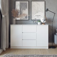 МОРИ Гостиная модульная (белый) в Карталах - kartaly.mebel24.online | фото 9