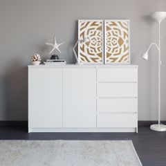 МОРИ Гостиная модульная (белый) в Карталах - kartaly.mebel24.online | фото 11