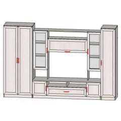 Гостиная ПРАГА-1 Анкор белый в Карталах - kartaly.mebel24.online | фото 2