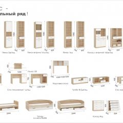 Гостиная Система Стелс (Модульная) Дуб сонома/Белый в Карталах - kartaly.mebel24.online | фото 3