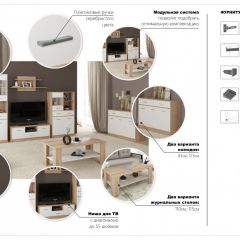 Гостиная Система Стелс (Модульная) Дуб сонома/Белый в Карталах - kartaly.mebel24.online | фото