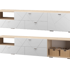 Гостиная Скайлайн (модульная) Дуб сонома/белый в Карталах - kartaly.mebel24.online | фото 11