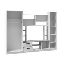 Гостиная СОЛО ЛДСП Белый в Карталах - kartaly.mebel24.online | фото 2