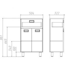 Комод 50 Cube с 1 ящиком Домино (DC5015K) в Карталах - kartaly.mebel24.online | фото 3