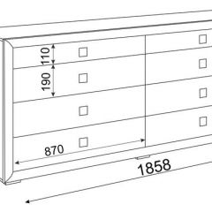 Комод большой Глэдис М27 (ЯШС/Белый) в Карталах - kartaly.mebel24.online | фото 2