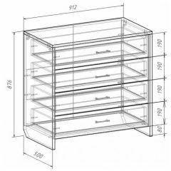 Комод с плитой 22 мм ЛИБЕРТИ в Карталах - kartaly.mebel24.online | фото 3