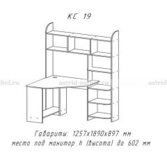Компьютерный стол №19 (Анкор темный) в Карталах - kartaly.mebel24.online | фото 3