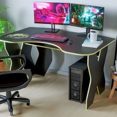 Компьютерный стол КЛ №9.0 (Черный/Желтый) в Карталах - kartaly.mebel24.online | фото