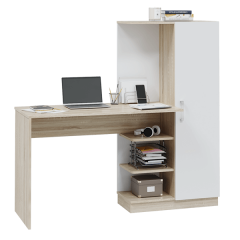 Стол компьютерный Софт (УНИ) Дуб Сонома/Белый в Карталах - kartaly.mebel24.online | фото 3