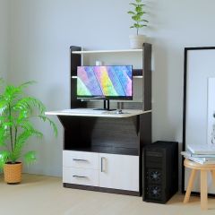 Компьютерный стол СП-1 (Венге/Дуб молочный) в Карталах - kartaly.mebel24.online | фото 3