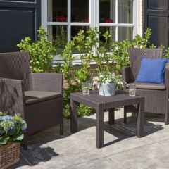 Комплект мебели Розарио балкон (Rosario balcony set) коричневый - серо-бежевый в Карталах - kartaly.mebel24.online | фото 2