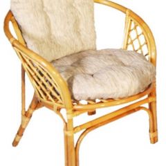 Кресло Багама, подушки светлые обычные шенил (Мёд) в Карталах - kartaly.mebel24.online | фото