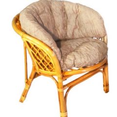 Кресло Багама, подушки светлые полные шенил (Мёд) в Карталах - kartaly.mebel24.online | фото