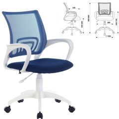 Кресло BRABIX "Fly MG-396W" (белый/темно-синее) 532399 в Карталах - kartaly.mebel24.online | фото 2