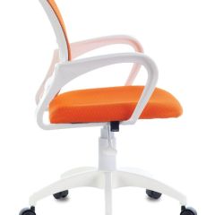 Кресло BRABIX "Fly MG-396W", пластик белый, сетка, оранжевое, 532401, MG-396W_532401 в Карталах - kartaly.mebel24.online | фото 3