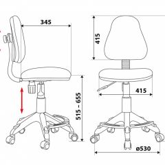 Кресло детское Бюрократ KD-4-F/PENCIL-GN зеленый карандаши в Карталах - kartaly.mebel24.online | фото 3