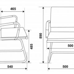 Кресло для посетителя Бюрократ CH-993-LOW-V/M01 черный в Карталах - kartaly.mebel24.online | фото 3