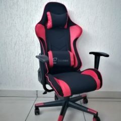 Кресло геймерское Barneo K-50 (черная сетка красные вставки) в Карталах - kartaly.mebel24.online | фото