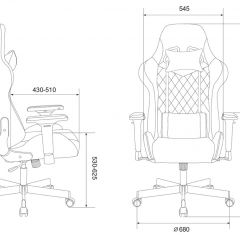 Кресло игровое Бюрократ VIKING 7 KNIGHT B FABRIC черный в Карталах - kartaly.mebel24.online | фото 4