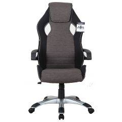 Кресло компьютерное BRABIX Techno GM-002 (ткань) черное/серое, вставки белые (531815) в Карталах - kartaly.mebel24.online | фото 3