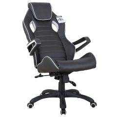 Кресло компьютерное BRABIX Techno Pro GM-003 (экокожа черное/серое, вставки серые) 531814 в Карталах - kartaly.mebel24.online | фото 4