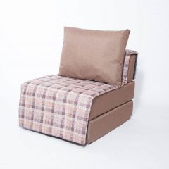 Кресло-кровать бескаркасное Харви (коричневый-квадро беж) в Карталах - kartaly.mebel24.online | фото
