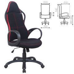 Кресло офисное BRABIX PREMIUM "Force EX-516" (ткань черное/вставки красные) 531571 в Карталах - kartaly.mebel24.online | фото 1