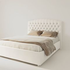 Кровать Берлин с ПМ 1200 (экокожа белая) в Карталах - kartaly.mebel24.online | фото 3