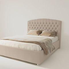 Кровать Берлин с ПМ 1200 (велюр светло-серый) в Карталах - kartaly.mebel24.online | фото