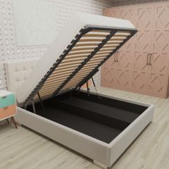 Кровать Брауни интерьерная +основание/ПМ/бельевое дно (120х200) в Карталах - kartaly.mebel24.online | фото 3